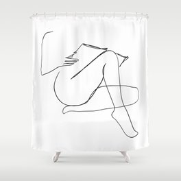 Reading Naked Shower Curtain