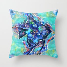 Colorful Tropical Fish Art - Wild Angel Throw Pillow
