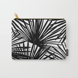 Tropical Fan Palm Leaves #2 #tropical #decor #art #society6 Carry-All Pouch | Home Decor, Summer Vibes, Palm Tree Fronds, Beach Vibes, Black On White, Collage, Photo, Nature, Tropical Leaves, Tropical Vibes 