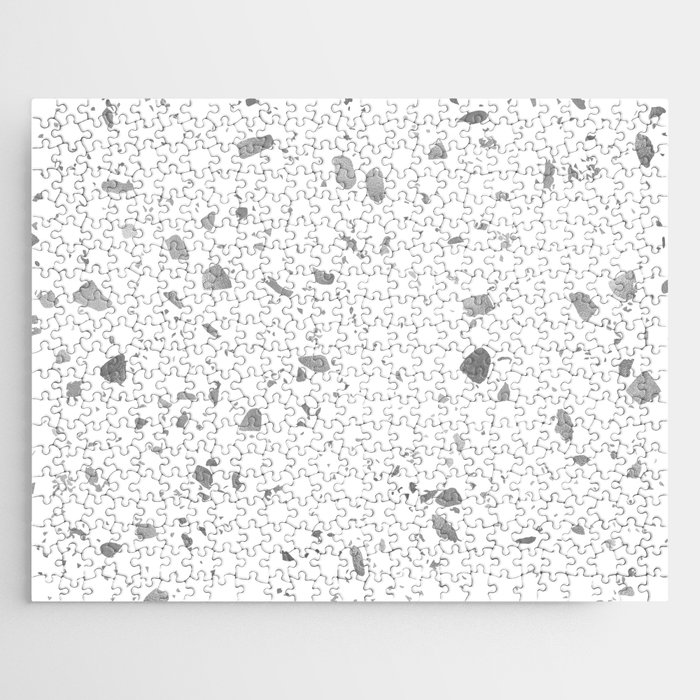 Silver Modern Mid Century Terrazzo Jigsaw Puzzle