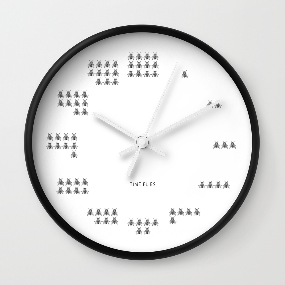 Time Flies Wall Clock