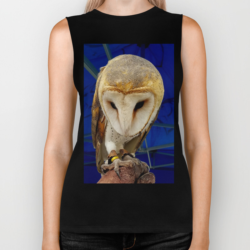 Mr Owl The Barn Owl Biker Tank By Newmanart Society6