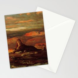 the sphinx of the seashore - Elihu Vedder  Stationery Card
