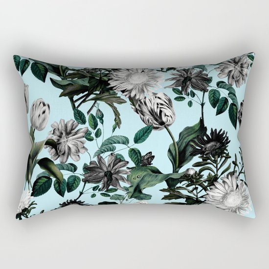 Summer Botanical Garden Rectangular Pillow