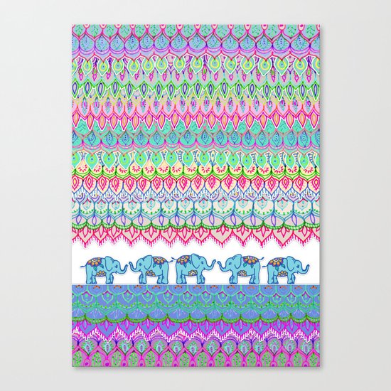 Tiny Circus Elephants Canvas Print