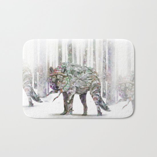 Winter Wonder Dog Bath Mat