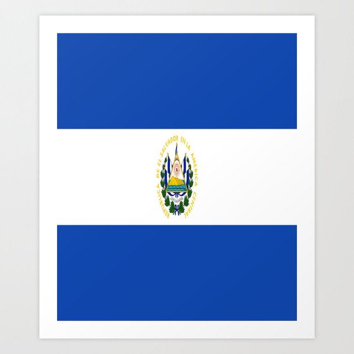 Flag of salvador - salvador,Salvadoran,San Salvador,salvadoreño,Guanaco. Art Print