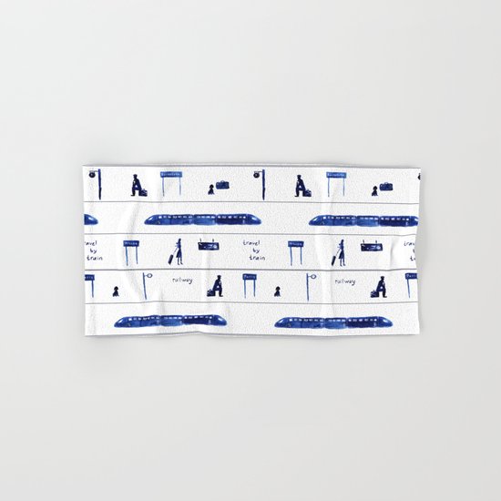 Travel by train #2 Hand & Bath Towel