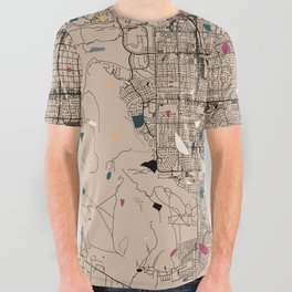 Spring Valley - Terrazo Map Design - USA City All Over Graphic Tee