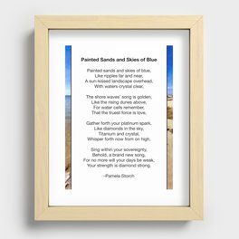 Painted Sands and Skies of Blue Poem Recessed Framed Print