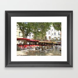 Cafe Life in Aix en Provence, France Framed Art Print