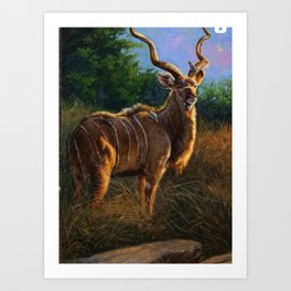 Brave Kudu Art Print