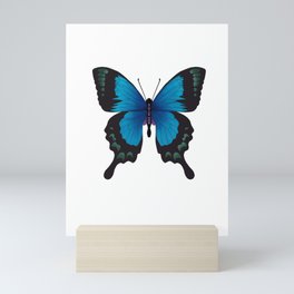 Blue Monarch Butterfly Mini Art Print