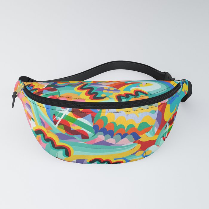 Colorful Abstract Graffiti Pop Art Pattern Design by Emmanuel Signorino  Fanny Pack