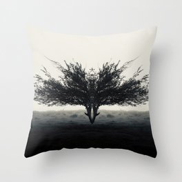 Mystical 3 symmetry, collection, black and white, bw, set Throw Pillow