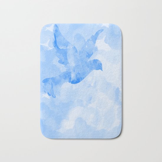 Abstract Flying Dove II Bath Mat