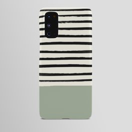 Sage Green x Stripes Android Case