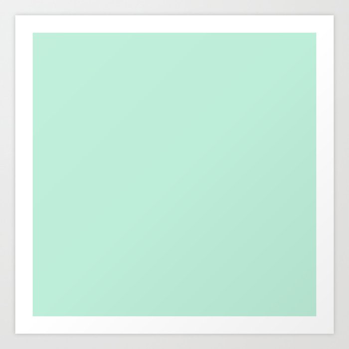 Mint Green Pastel Solid Color Block Spring Summer Kunstdrucke