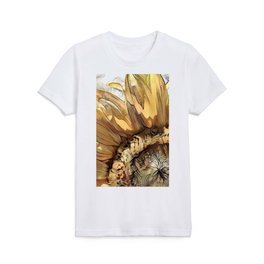 Watercolor Large Sunflower Elegant Collection Kids T Shirt