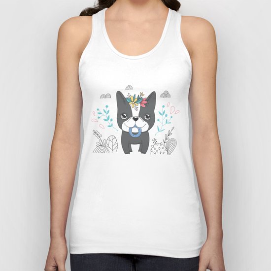 French bulldog. Nika Unisex Tank Top