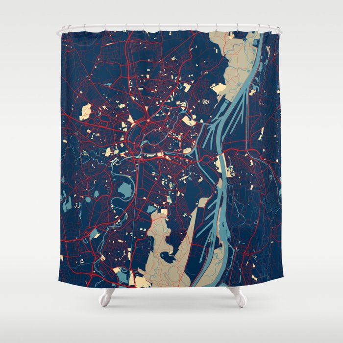 Strasbourg City Map of France - Hope Shower Curtain
