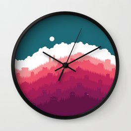 Sunlight Over the Hill No. 1 Wall Clock