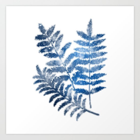 Twilight Leaves Art Print