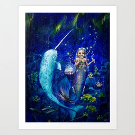 Mermaid Seastar Art Print