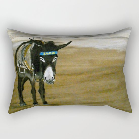 Seaside Donkey Rectangular Pillow