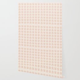 Arrow Lines Geometric Pattern 45 in Brown Beige Wallpaper