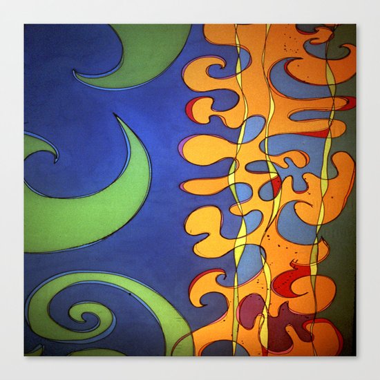 OCEAN Wave SHOWER CURTAIN #B Canvas Print