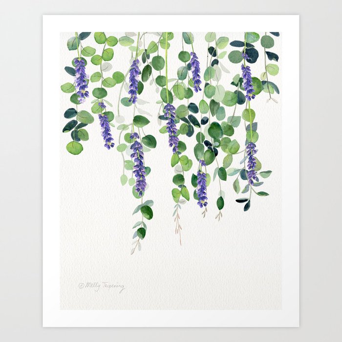 Eucalyptus and Lavender  Art Print