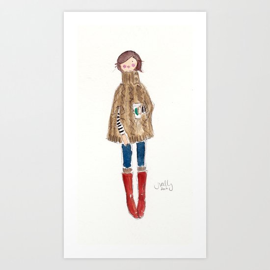 PONCHO - SELF-PORTRAIT Art Print