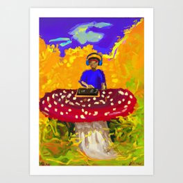 3. The Mushroom DJ Art Print