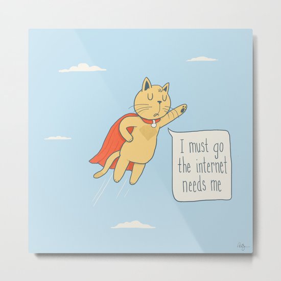 Internet Cat Metal Print