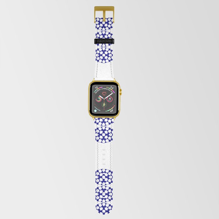 Bibi geometric stripe design in blue Apple Watch Band