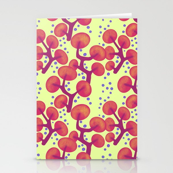Ellipse Field - Coral Stationery Cards