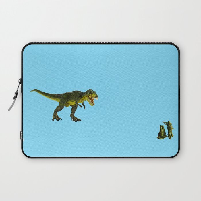 Dinosaurs vs Toy Soldiers Laptop Sleeve