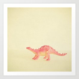 Pink Dinosaur Art Print