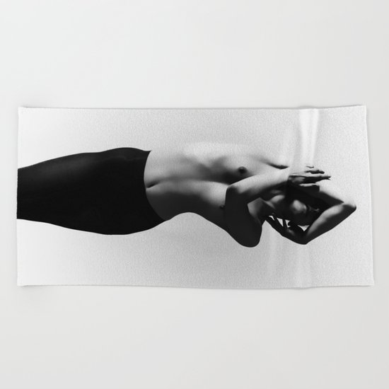 Nude dancer black and white nude photography 2010 Beach Towel