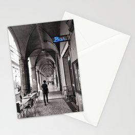 Black and white Bologna Street Photography Stationery Cards