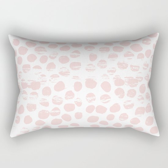 Textured polka dots dotted pattern decor minimal modern nursery baby gender neutral Rectangular Pillow
