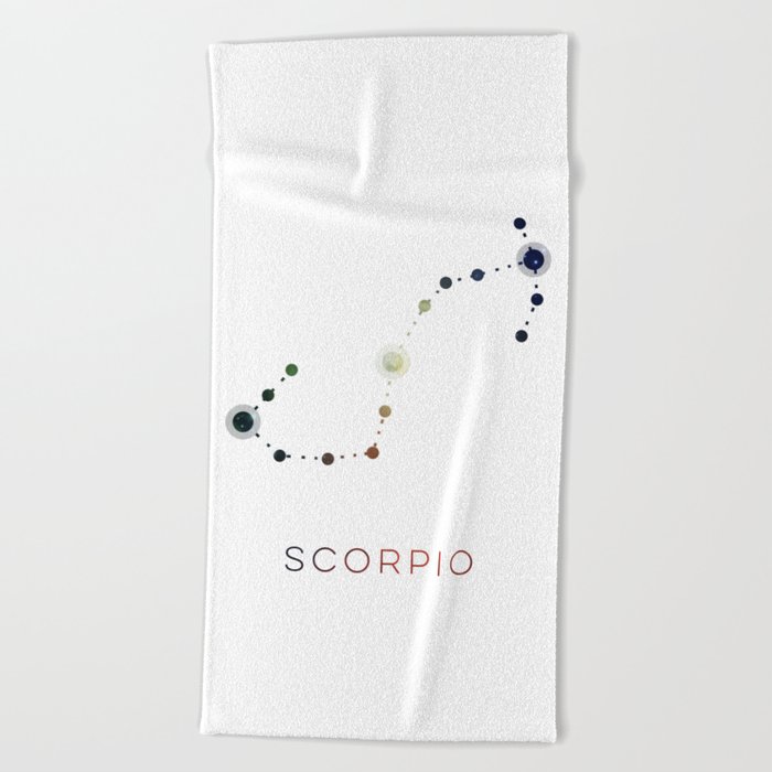 SCORPIO STAR CONSTELLATION ZODIAC SIGN Beach Towel