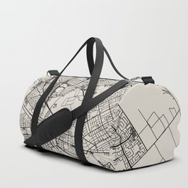 Salinas, USA - City Map - Black and White Aesthetic Duffle Bag