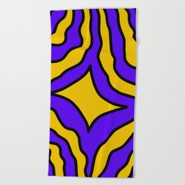 Purple and Yellow Abstract Design����  Beach Towel