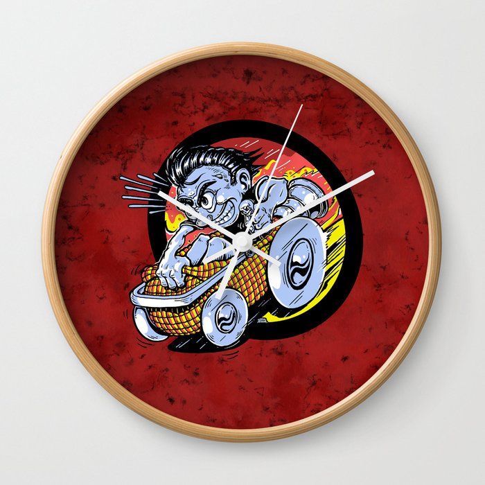 Going to Hell in a Handbasket Wall Clock