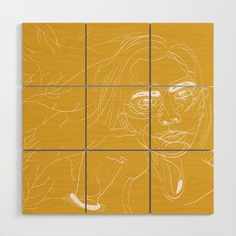 A woman in lines Wood Wall Art