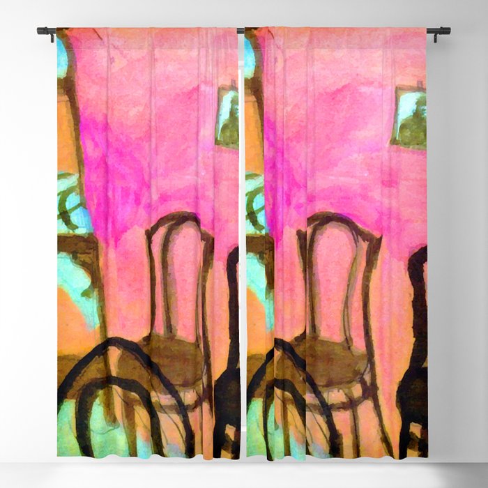 Marc Chagall Pink Living Room Blackout Curtain