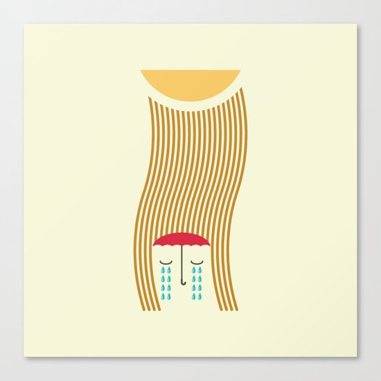 sun-rain Canvas Print