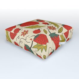 The Strawberry and the Ladybug Outdoor Floor Cushion